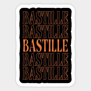 Retro Gifts Name Bastille  Personalized Styles Sticker